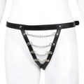 BDSM Metal Chain Set | Adjustable Harness | Black | Bondage Ring