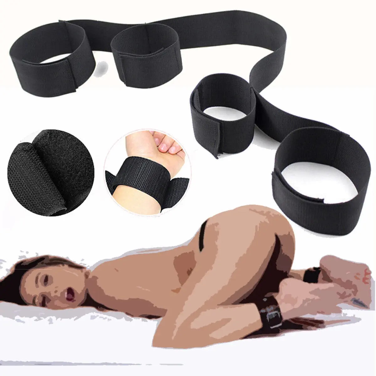 BDSM Padded Wrist & Ankle Cuffs | Neoprene Bondage My Sex Shop