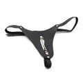 Bad Kitty  Black Faux Leather Thong | With Chain | Chastity Belt | Adjustable https://www.mysexshop.co.za/