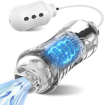 NOXÉ™ Oral Seduction Stimulator | Clear Crystal Tunnel | 7 Vibration Modes