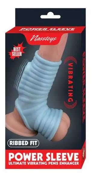 Blue Power Sleeve Ultimate Vibrating Penis Enhancer | Ribbed Fit Calexotics