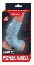 Blue Power Sleeve Ultimate Vibrating Penis Enhancer | Ribbed Fit Calexotics