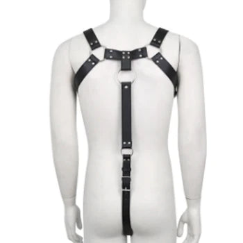 Rimba BDSM Bondage Harness | Faux Leather Adjustable | Cock Ring | Bla…