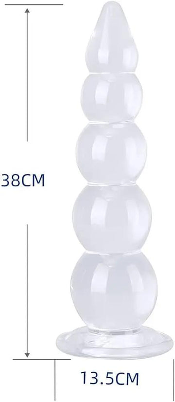 Butt Plug XXXL Expander 1.4 KG  | Suction Cup | Bendable 14" | Clear | Free Satin Bag https://www.mysexshop.co.za/
