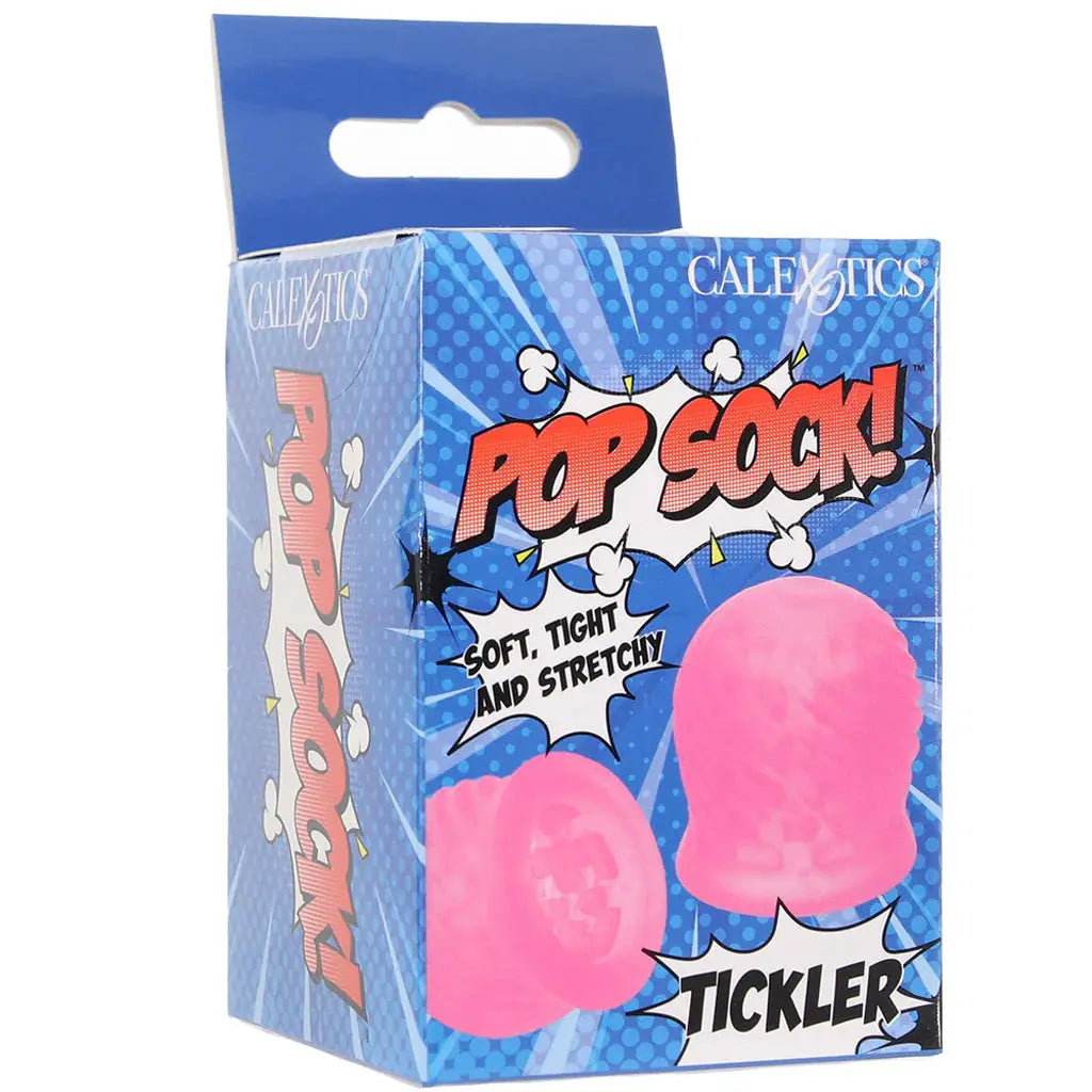 CalExotics Pop Sock Tickler Mini Stroker | Pink | Soft | Tight | Stretchy Calexotics