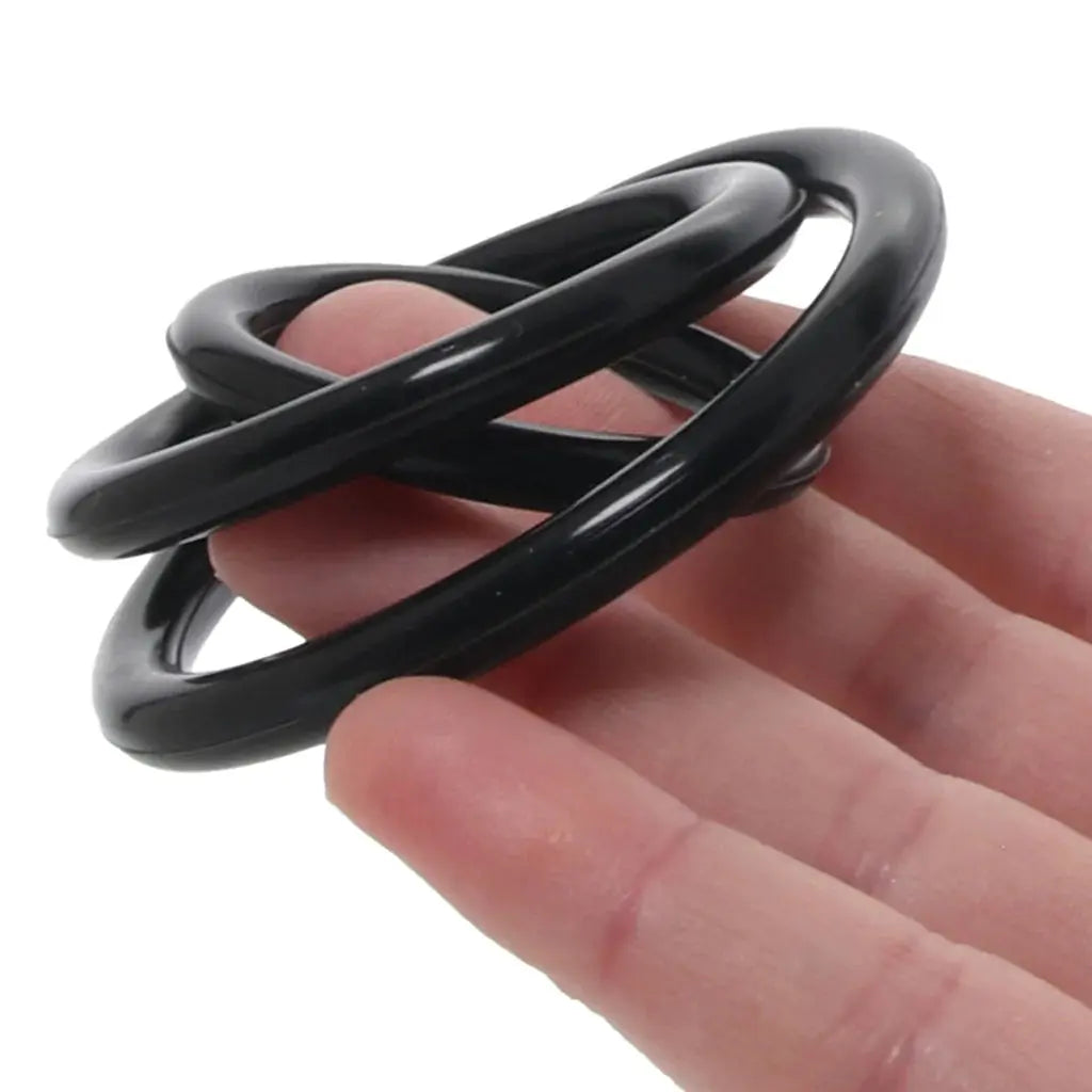 CalExotics Tri-Ring 3 Pack Cock Ring Set | Stretchy | Comfortable | Black Calexotics