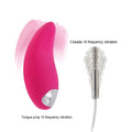Calex 2 In One Vibrating Tongue Clit Massager| Stainless Urethral Plug | USB Come Closer