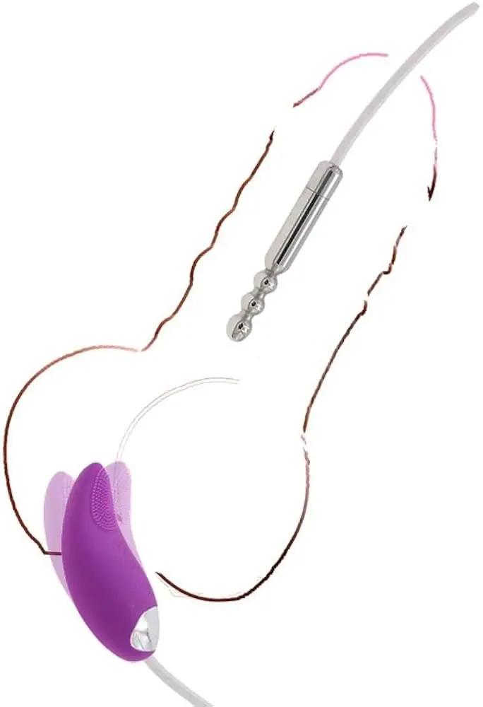 Calex 2 In One Vibrating Tongue Clit Massager| Stainless Urethral Plug | USB Come Closer
