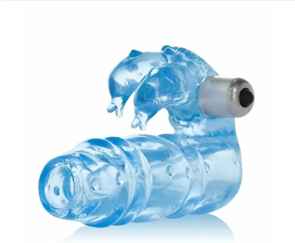 Calexotics 3 Way Double Dolphin Vibrating Penis Sleeve | 3 Speeds | Waterproof Calexotics