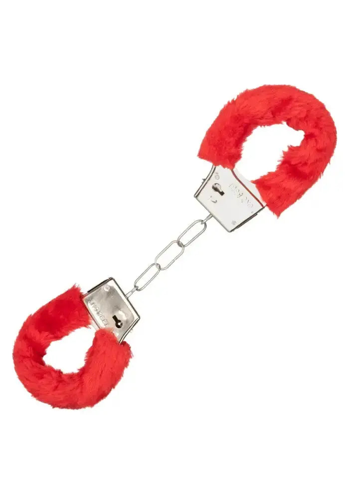 Calexotics Beginners Red Furry Cuffs Calexotics