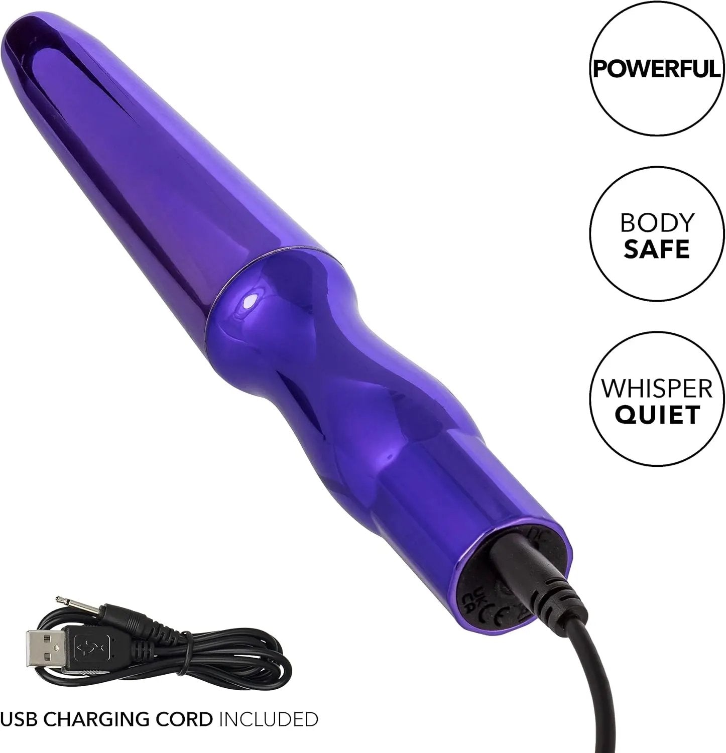 Calexotics Waterproof Anal Probe | Purple | 10 Intense Functions | USB Calexotics