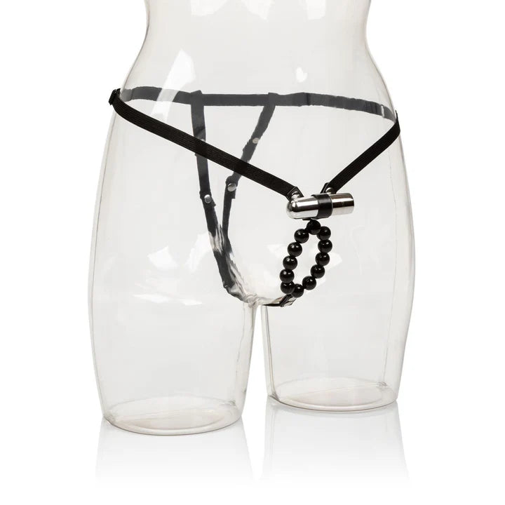 Cheeky Panty | Rubber Feel  | Power Bullet | Stroker Beads | Adjustable | USB Calexotics