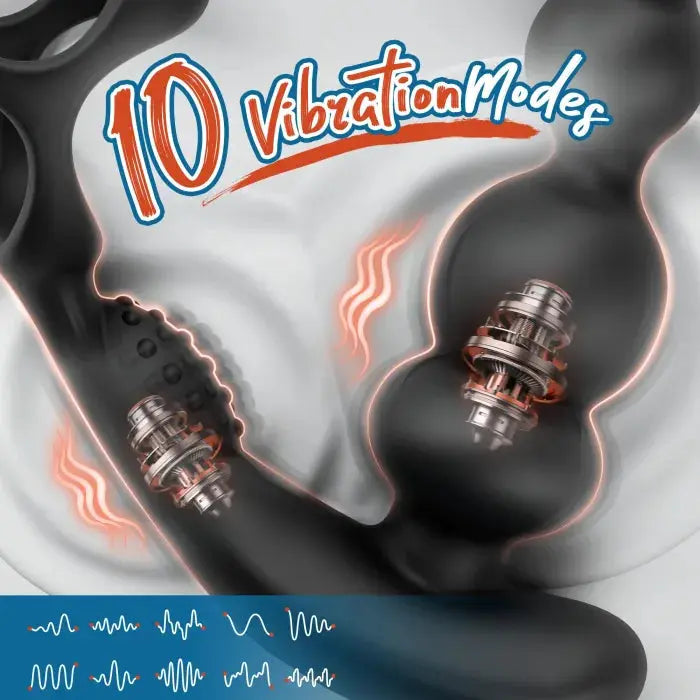 Come Closer 3 In One  | 360 Rotating Anal Plug | Scrotum Sling | Ultra Silent  | Usb Come Closer