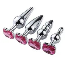Come Closer Cat Butt Plug Set | Pink | Satin Bag
