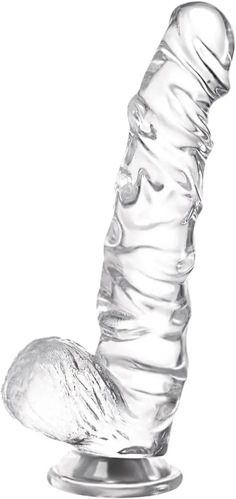 Come Closer Clear L Dildo 7.8" | Bendable Shaft | Free Satin Bag