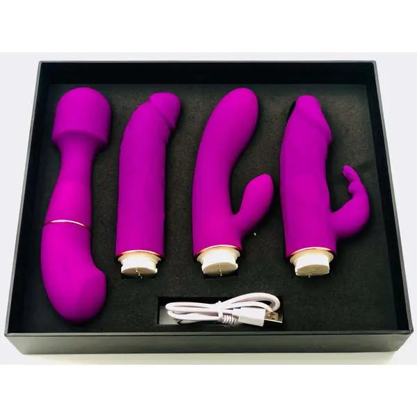 Come Closer Deluxe 4 in 1 Vibrator Set | Wand | Rabbit | G-spot | Clitoral Come Closer