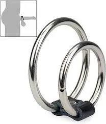 Come Closer Double Cock Ring | Chrome | Vegan Leather https://www.mysexshop.co.za/