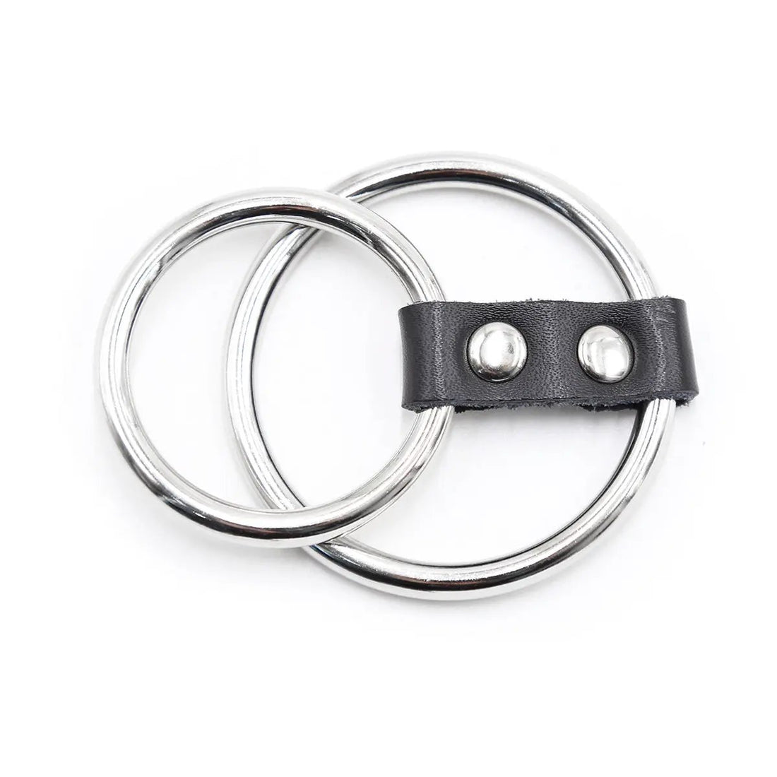 Come Closer Double Cock Ring | Chrome | Vegan Leather https://www.mysexshop.co.za/