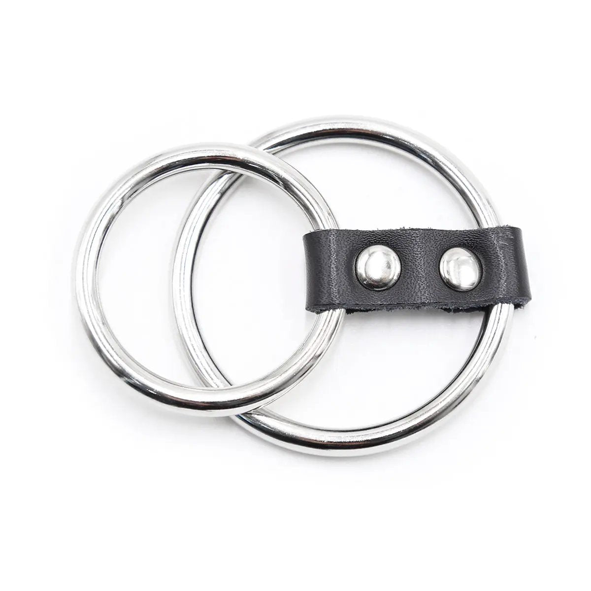 Come Closer Double Cock Ring | Chrome | Vegan Leather https://www.mysexshop.co.za/