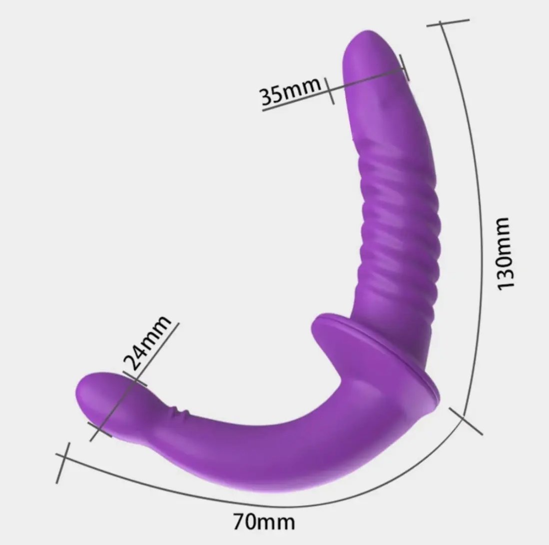 Come Closer Double Ended Dildo | Vagina | Anal | Purple | Soft Silicone Come Closer