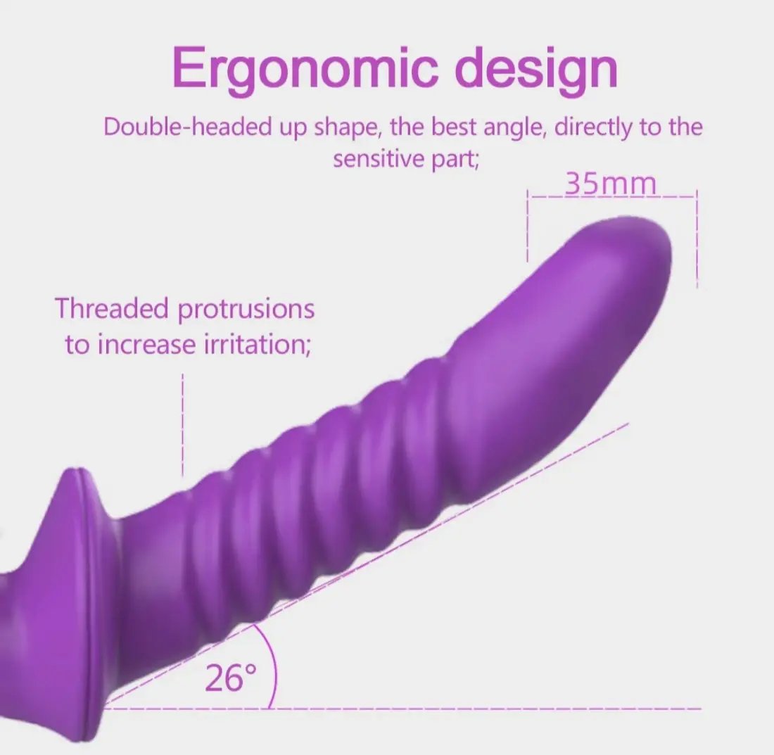 Come Closer Double Ended Dildo | Vagina | Anal | Purple | Soft Silicone Come Closer
