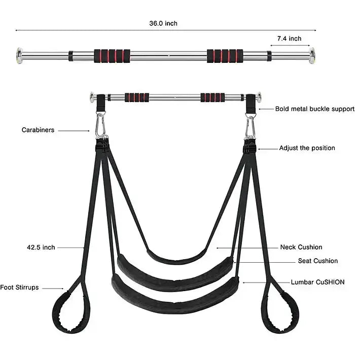 Come Closer Love Sling | Weight Less | Black & Red