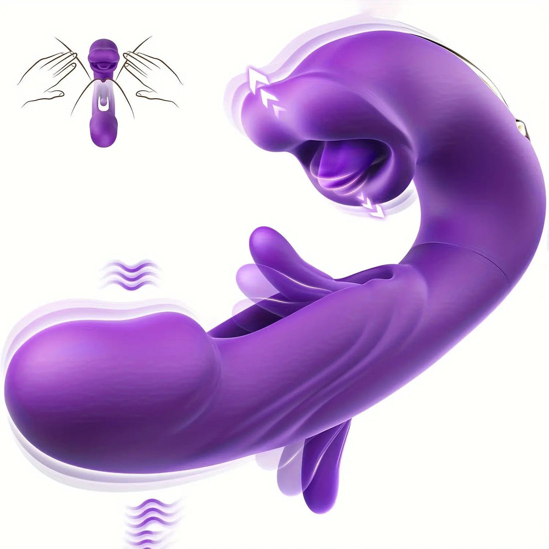 Come Closer Flapping Vibrating Dildo | Mouth & Tongue Vibration | Clitoral | USB Come Closer