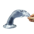 Come Closer Large Clear Hand Butt Plug | Suction Cup | Flexible | Free Satin Bag