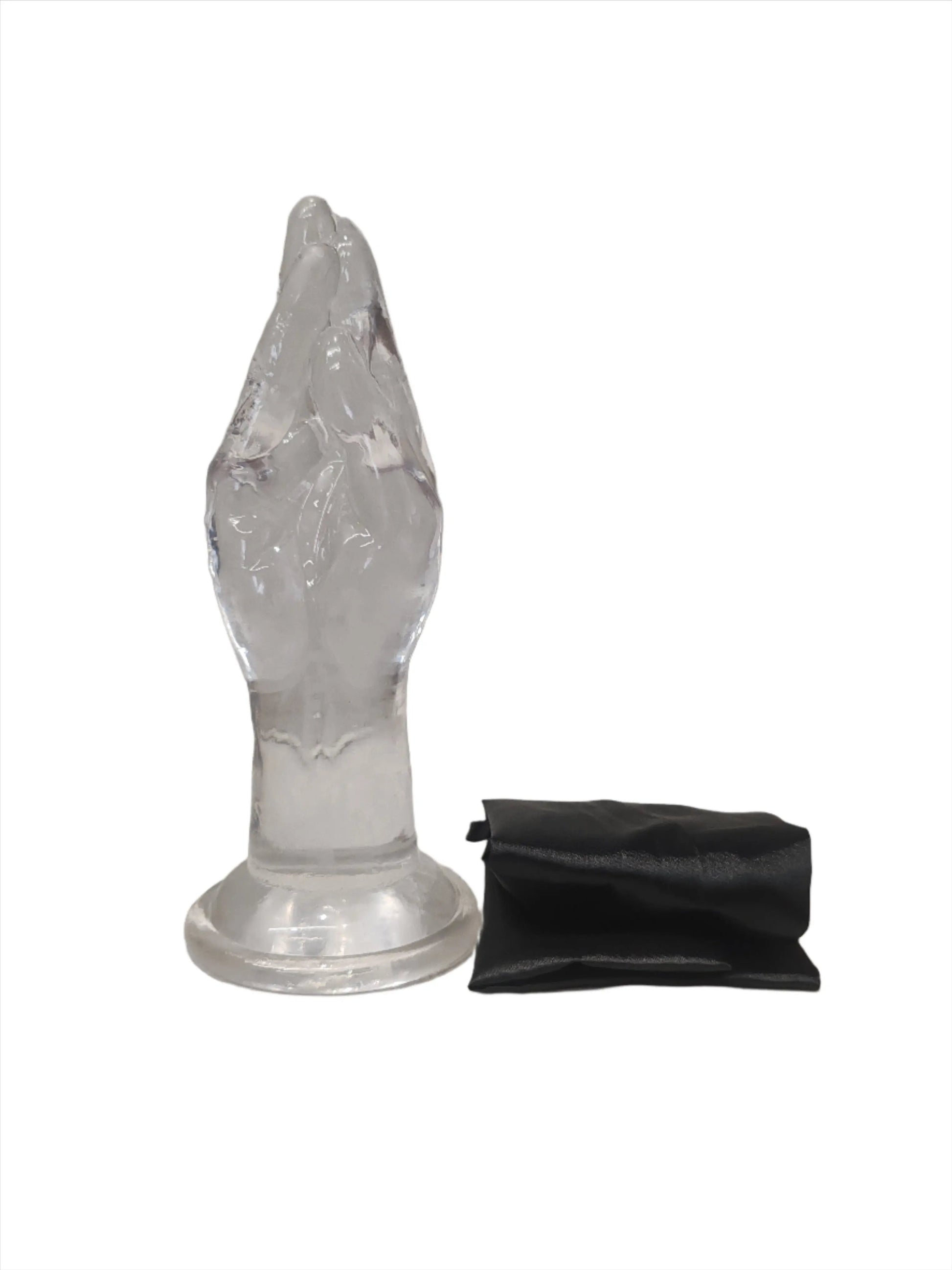 Come Closer Hand  Butt Plug | Suction Cup | Clear Flexible | Free Satin Bag Come Closer
