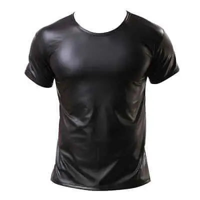 Come Closer Leather Shirt | Black | Stretchy | Vegan https://www.mysexshop.co.za/