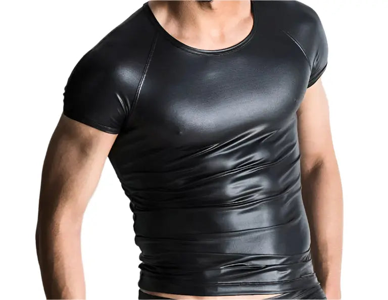 Come Closer Leather Shirt | Black | Stretchy | Vegan https://www.mysexshop.co.za/