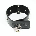 Come Closer Neck Collar And Ring With Lock | Black | Chain | Fetish | Bondage Being Fetish