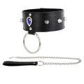 Come Closer Neck Collar And Ring With Lock | Black | Chain | Fetish | Bondage