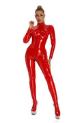 Come Closer Shiny PVC Latex Catsuit | Open Crotch | Wetlook | Back Zipper Design Svenjoyment