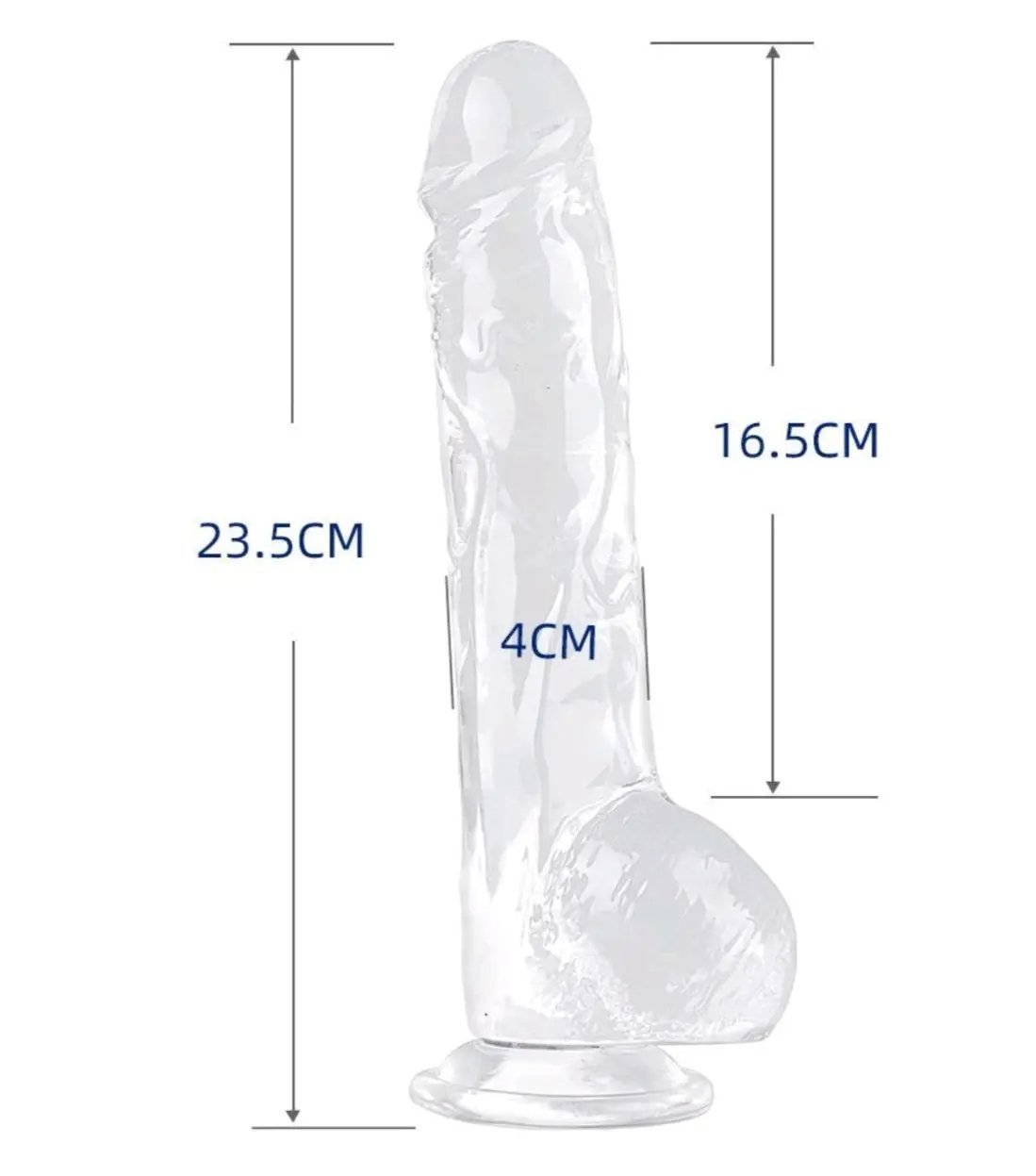 Come Closer Soft Clear Play Dildo 9.2" | Suction Cup | Flexible | Free Satin Bag Come Closer