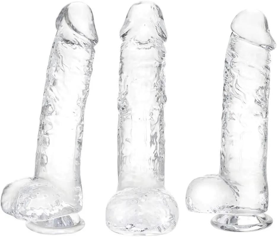 Come Closer Soft Clear Play Dildo 9.2" | Suction Cup | Flexible | Free Satin Bag Come Closer