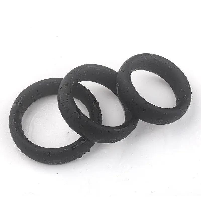 Come Closer Thick 3 Pack Cock Ring Set | Stretchy | Black https://www.mysexshop.co.za/