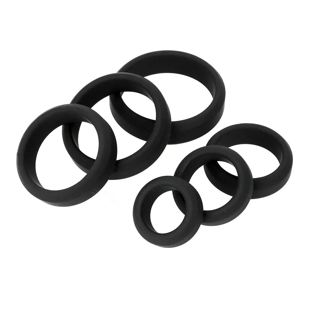 Come Closer Thick 6 Pack Silicone Cock Ring Set | Stretchy | Black https://www.mysexshop.co.za/