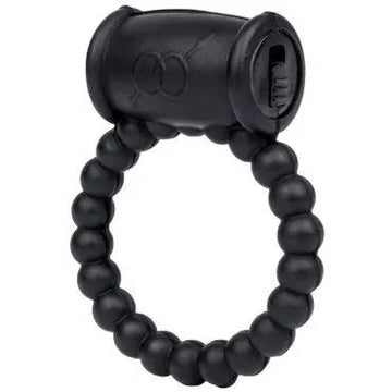 Come Closer Vibrating Beaded Stretchy Cock Ring | Black Come Closer