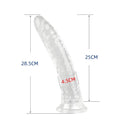 Come Closer XXL Clear Dildo 11' | Suction Cup | Flexible | Free Satin Bag Come Closer