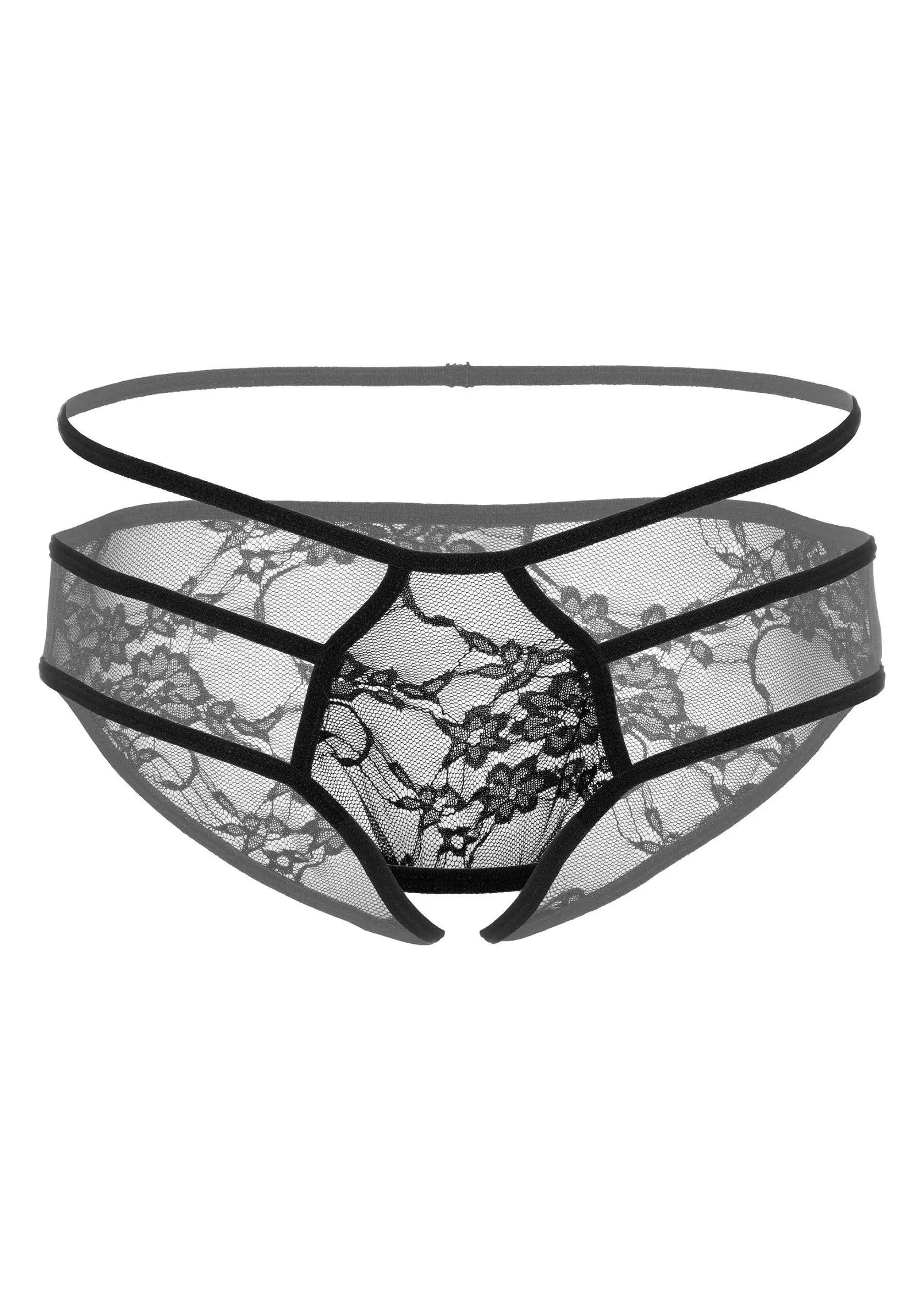 Daring Jade  | Crotchless | Embroidery | 4 Way Stretch My Sex Shop