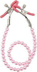 Desire Rose Gold Nipple Chain Clamps | With Pink Pearls | Adjustable https://www.mysexshop.co.za/