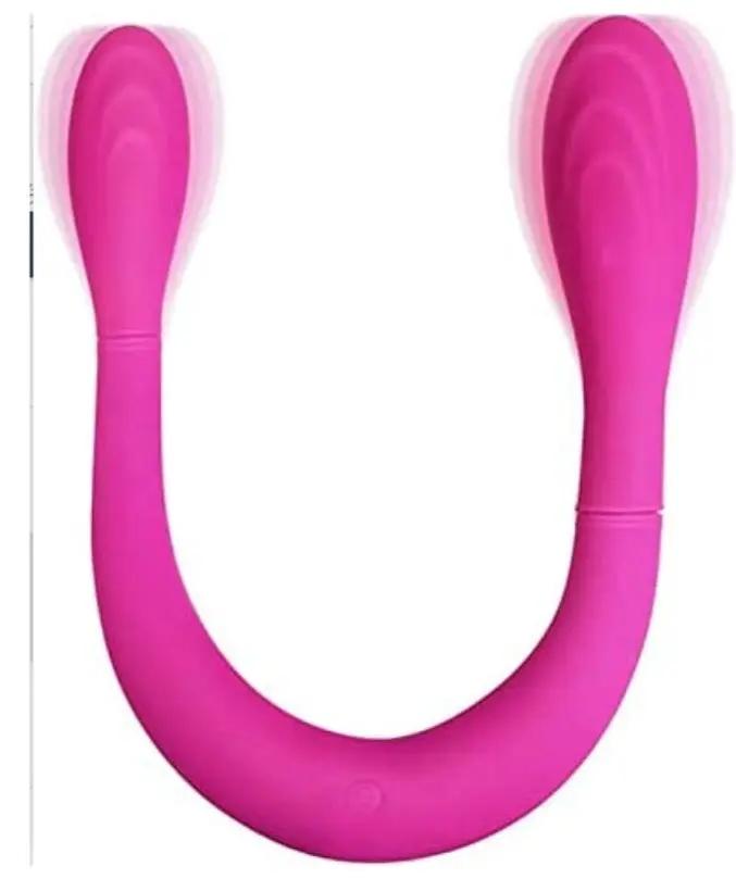 Double Ended Vibrator | Flexible | Pink | 7 Vibration | USB Come Closer