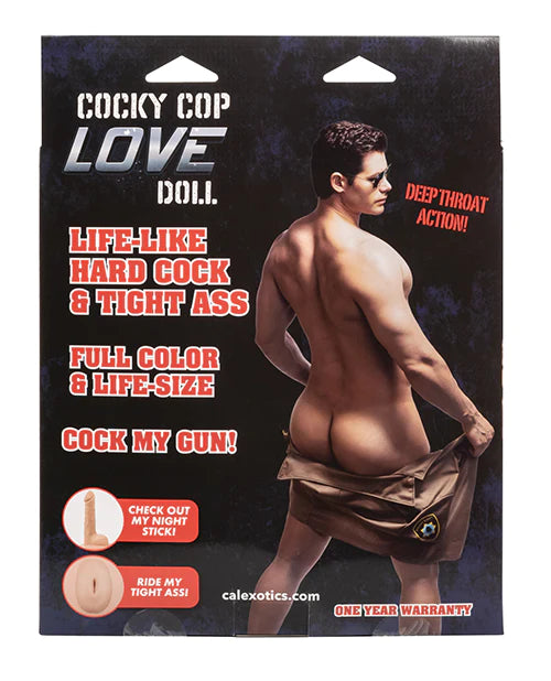 Cocky Cop Sex Doll | Inflatable | 5.5" Dildo | Doggy | Standing | Blow…