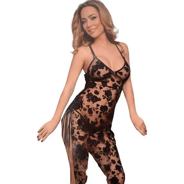 Elawin Lingerie | Side Detachable Flock Babydoll Elawin Lingerie