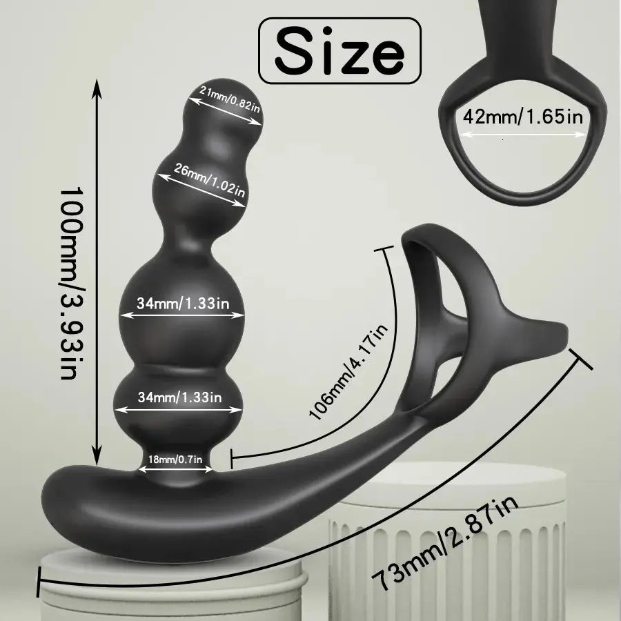Eros Silent Waterproof Prostate Massager Vibrator | 360 Rotating Anal Plug | Scrotum Sling Come Closer