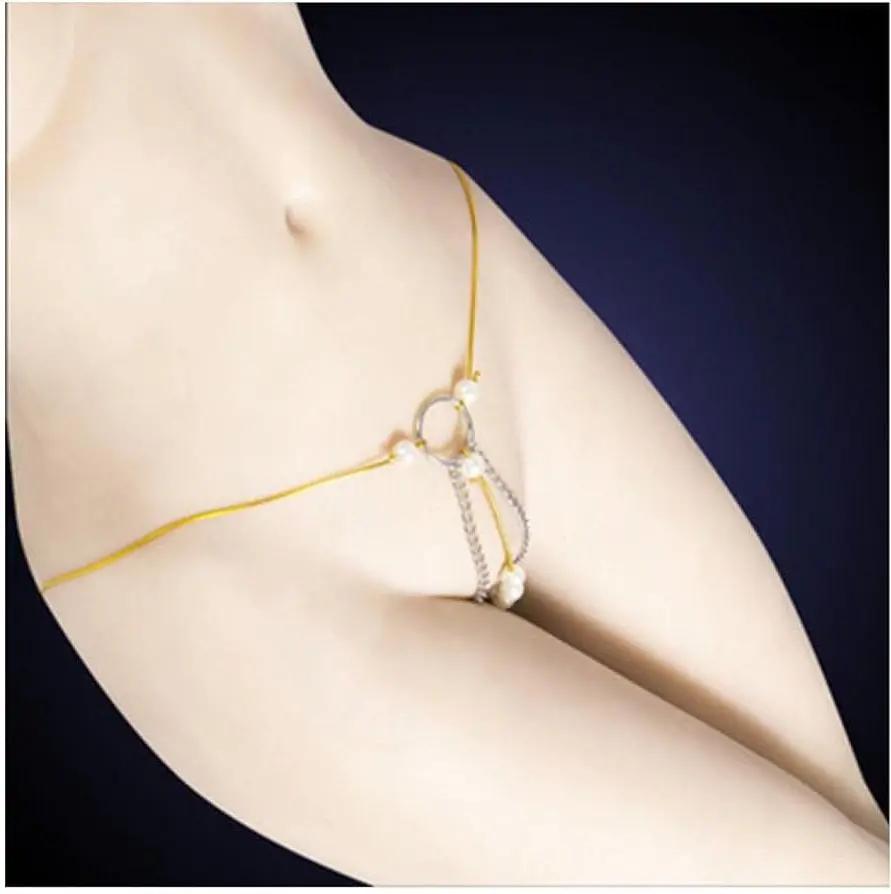 Erotic Women Pearl G-String With Silver Tassel | Fetish | Lingerie My Sex Shop