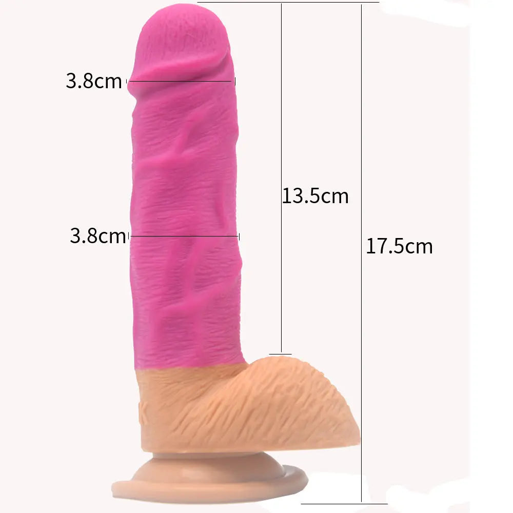 FAAK 2 Tone Dildo 6.8" | Silicone | Suction Cup | Super Flexible Bend