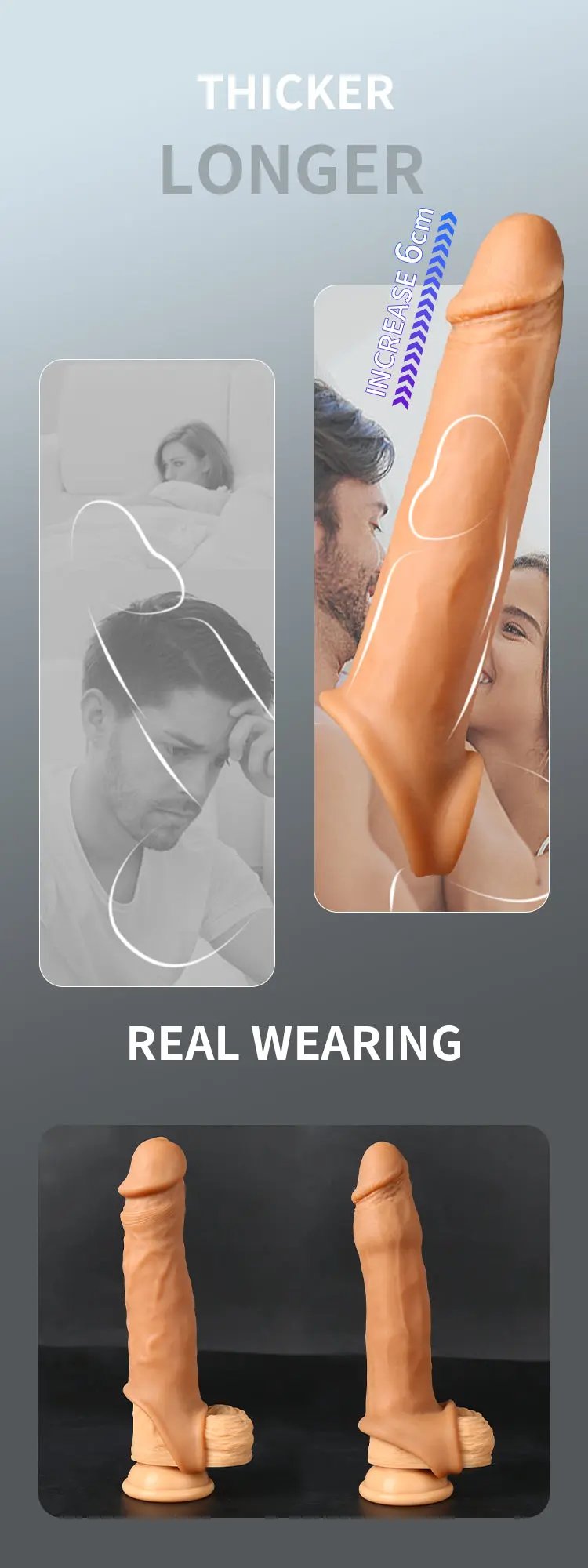 Fantasy 8" Penis Extender Sleeve & Ball Grip Vibrator | Remote Control | USB https://www.mysexshop.co.za/