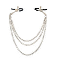 Fetish Triple Chain Nipple Clamps | Adjustable | Ultra-Responsive - Erect